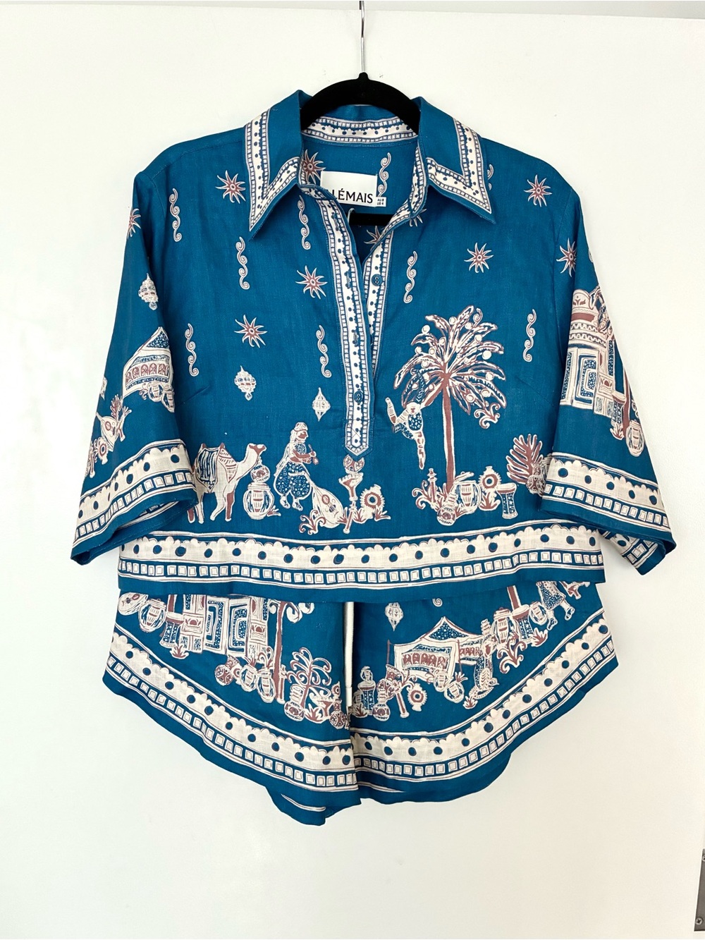 ALÉMAIS Acacia Linen Shirt and Short Set $610 - Picture 6 of 9